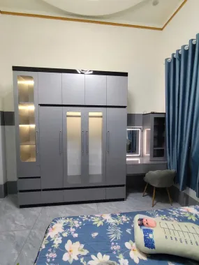 Tủ Quần Áo Nhựa Ecoplast 6 Cánh Kịch Trần Kết Hợp Bàn Trang Điểm Hiện Đại