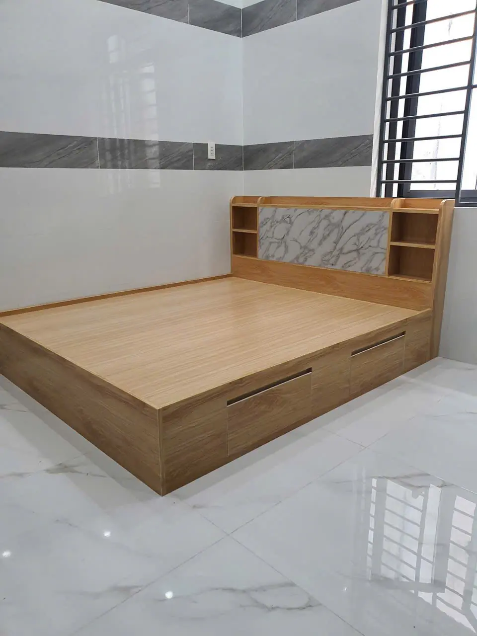 Giường Nhựa Ecoplast Cao Cấp Có Hộc Kéo – Hiện Đại, Bền Đẹp, Chống Nước
