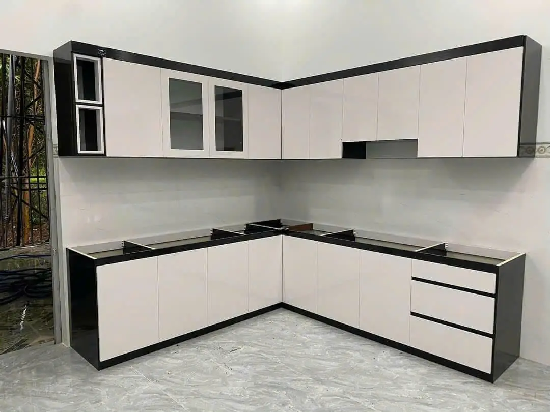 Mẫu Tủ Bếp Nhựa Ecoplast Chữ L Hiện Đại, Sang Trọng - Nội Thất QL Home